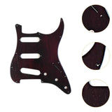Maxbell Sss Guitar Pickguard with Srcew Guitar Part for Electric Guitar Accesssories black and red
