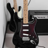 Maxbell Sss Guitar Pickguard with Srcew Guitar Part for Electric Guitar Accesssories black and red