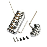 Maxbell Headless Bridge Tailpiece Roller Saddle Bridge for Headless Guitar Accessory