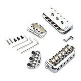 Maxbell Headless Bridge Tailpiece Roller Saddle Bridge for Headless Guitar Accessory