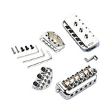 Maxbell Headless Bridge Tailpiece Roller Saddle Bridge for Headless Guitar Accessory