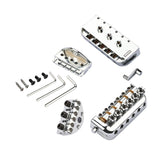 Maxbell Headless Bridge Tailpiece Roller Saddle Bridge for Headless Guitar Accessory