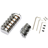 Maxbell Headless Bridge Tailpiece Roller Saddle Bridge for Headless Guitar Accessory