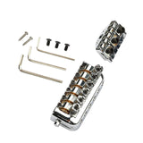 Maxbell Headless Bridge Tailpiece Roller Saddle Bridge for Headless Guitar Accessory