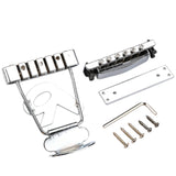 Maxbell Guitar Tailpiece Bridge Set with Wrench Screws for Electric Guitar Accessory