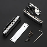 Maxbell Guitar Tailpiece Bridge Set with Wrench Screws for Electric Guitar Accessory