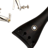 Maxbell Violin Tailpiece Replacement with Tailpiece Wire Ebony Wood Violin Tailpiece