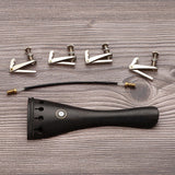 Maxbell Violin Tailpiece Replacement with Tailpiece Wire Ebony Wood Violin Tailpiece