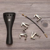 Maxbell Violin Tailpiece Replacement with Tailpiece Wire Ebony Wood Violin Tailpiece