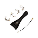 Maxbell Violin Tailpiece Replacement with Tailpiece Wire Ebony Wood Violin Tailpiece
