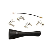 Maxbell Violin Tailpiece Replacement with Tailpiece Wire Ebony Wood Violin Tailpiece