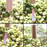 Maxbell Bamboo Wind Chimes Simple Chords Wind Chimes for Sound Outdoor Garden