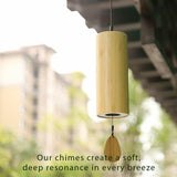Maxbell Bamboo Wind Chimes Simple Chords Wind Chimes for Sound Outdoor Garden