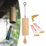 Maxbell Bamboo Wind Chimes Simple Chords Wind Chimes for Sound Outdoor Garden