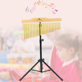 Wind Chimes Percussion Classic Single Row for Practice Performance Classroom 36 Note Black Rack