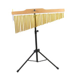 Wind Chimes Percussion Classic Single Row for Practice Performance Classroom 36 Note Black Rack