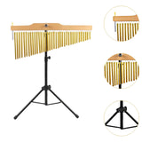 Wind Chimes Percussion Classic Single Row for Practice Performance Classroom 36 Note Black Rack