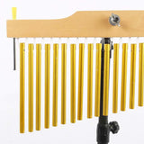 Wind Chimes Percussion Classic Single Row for Practice Performance Classroom 36 Note Black Rack