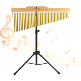 Wind Chimes Percussion Classic Single Row for Practice Performance Classroom 36 Note Black Rack