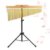 Wind Chimes Percussion Classic Single Row for Practice Performance Classroom 36 Note Black Rack