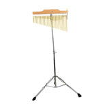 Wind Chimes Percussion Classic Single Row for Practice Performance Classroom 25 Note Argent Rack