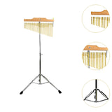 Wind Chimes Percussion Classic Single Row for Practice Performance Classroom 25 Note Argent Rack