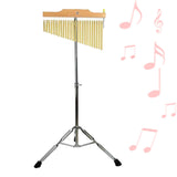 Wind Chimes Percussion Classic Single Row for Practice Performance Classroom 25 Note Argent Rack
