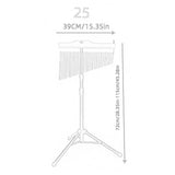 Wind Chimes Percussion Classic Single Row for Practice Performance Classroom 25 Note Argent Rack