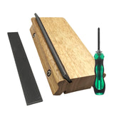3 23 35 Degree 3 in 1 Fret File for Rounding Shaping Deburring Frets Sprouts Wood Color