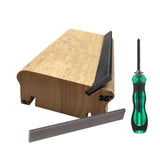 3 23 35 Degree 3 in 1 Fret File for Rounding Shaping Deburring Frets Sprouts Wood Color