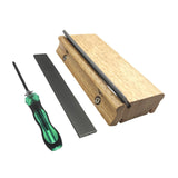3 23 35 Degree 3 in 1 Fret File for Rounding Shaping Deburring Frets Sprouts Wood Color