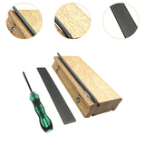 3 23 35 Degree 3 in 1 Fret File for Rounding Shaping Deburring Frets Sprouts Wood Color