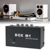 Maxbell Box M1 Phono Preamplifier RCA Output Modern for Stereos Turntables DJ Mixers