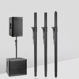 Maxbell Speaker Pole Mount 82cm-139cm Portable Stable Construction Height Adjustable