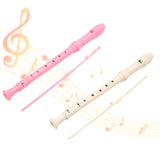 Maxbell 8 Hole Soprano Recorder Compact Gift Flute for Beginners Amateurs pink