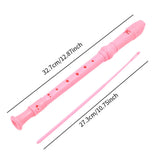 Maxbell 8 Hole Soprano Recorder Compact Gift Flute for Beginners Amateurs pink