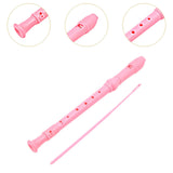 Maxbell 8 Hole Soprano Recorder Compact Gift Flute for Beginners Amateurs pink
