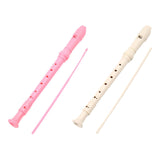 Maxbell 8 Hole Soprano Recorder Compact Gift Flute for Beginners Amateurs pink