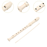 Maxbell 8 Hole Soprano Recorder Compact Gift Flute for Beginners Amateurs white