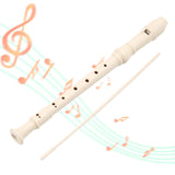 Maxbell 8 Hole Soprano Recorder Compact Gift Flute for Beginners Amateurs white