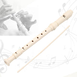 Maxbell 8 Hole Soprano Recorder Compact Gift Flute for Beginners Amateurs white