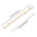 Maxbell 8 Hole Soprano Recorder Compact Gift Flute for Beginners Amateurs white