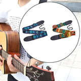 Maxbell Guitar Strap Adjustable Shoulder Strap for Electric Guitars Acoustic Guitars Blue Flower