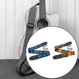 Maxbell Guitar Strap Adjustable Shoulder Strap for Electric Guitars Acoustic Guitars Blue Flower