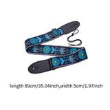 Maxbell Guitar Strap Adjustable Shoulder Strap for Electric Guitars Acoustic Guitars Blue Flower