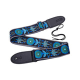 Maxbell Guitar Strap Adjustable Shoulder Strap for Electric Guitars Acoustic Guitars Blue Flower