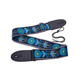 Maxbell Guitar Strap Adjustable Shoulder Strap for Electric Guitars Acoustic Guitars Blue Flower
