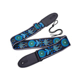 Maxbell Guitar Strap Adjustable Shoulder Strap for Electric Guitars Acoustic Guitars Blue Flower
