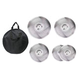 Maxbell 5x Low Volume Cymbals Set Weak Good Sound Quality for Drum Set Quiet Cymbals