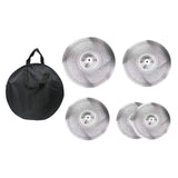 Maxbell 5x Low Volume Cymbals Set Weak Good Sound Quality for Drum Set Quiet Cymbals